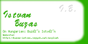 istvan buzas business card